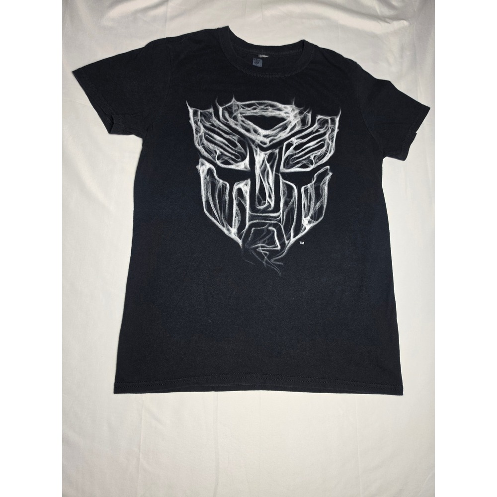 Transformers Autobot Smoke Graphic Tee Black Cotton T-Shirt Small RN# 71868